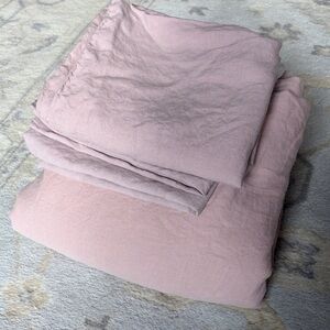 Cultiver King size linen duvet set - Dusk